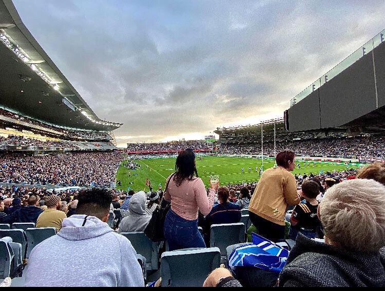 Rugby game in New Zealand because of competent political leadership who listened to scientific consensus <a href="/realDonaldTrump/">Donald J. Trump</a> #COVID #TrumpIsACompleteFailure #Trump