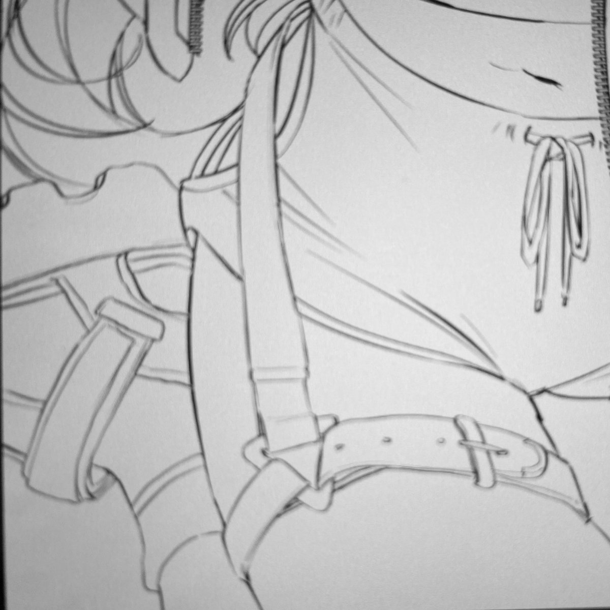 やっと線画🥺 