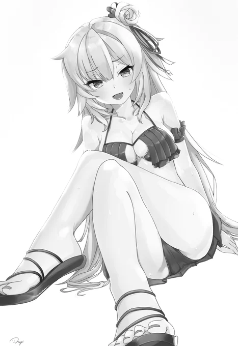 #絵をモノクロにするとかっこいい 