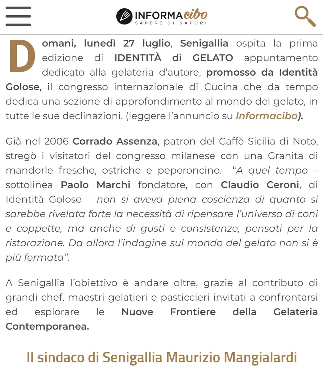 EdTroiano's tweet photo. A Senigallia la prima edizione di IDENTITÀ DI GELATO: lunedì #27luglio
Il gelato gastronomico con tanti relatori fra cui Mauro #Uliassi, @morenocedroni Corrado Assenza, Stefano #Guizzetti
QUI https://t.co/a0KewrgJY8
@paoloigna1 @maurididi @savinovurchio @oloapmarchi https://t.co/d2cAzxuvYZ