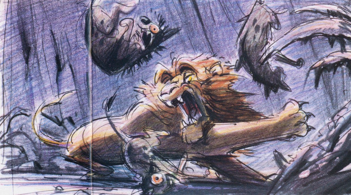 ani_obsessive's tweet photo. Concept art from The Lion King (1994), dir. Roger Allers and Rob Minkoff, Walt Disney Feature Animation

Pieces by Andy Gaskill, Chris Sanders and Ric Sluiter https://t.co/hg91rTBNG5