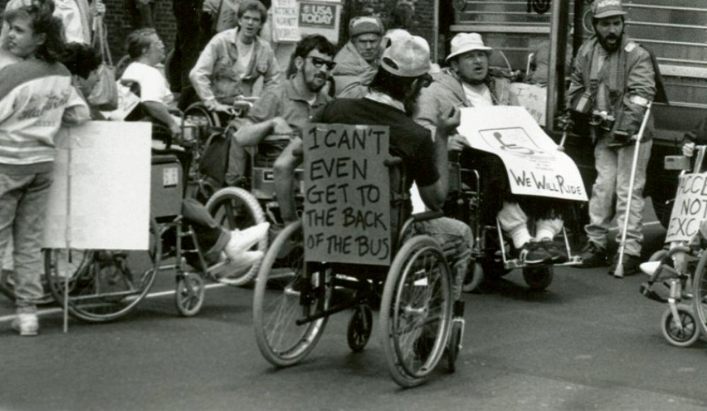 Not everyone wanted the Americans with Disabilities Act to pass. Some religious groups like the National Association of Evangelicals opposed it.The conservative Chamber of Commerce also lobbied against  #ADA because they didn't want to spend money to make buildings accessible.