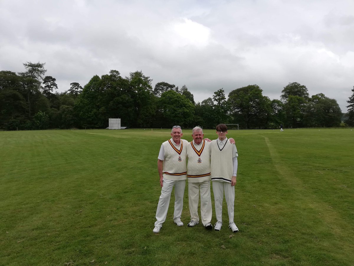 #bbccricket Hi, this is a photo from last season where three generations of Michael Strachan's played for Dunecht CC in Scotland.  Ages, 73, 47 &amp; 14.