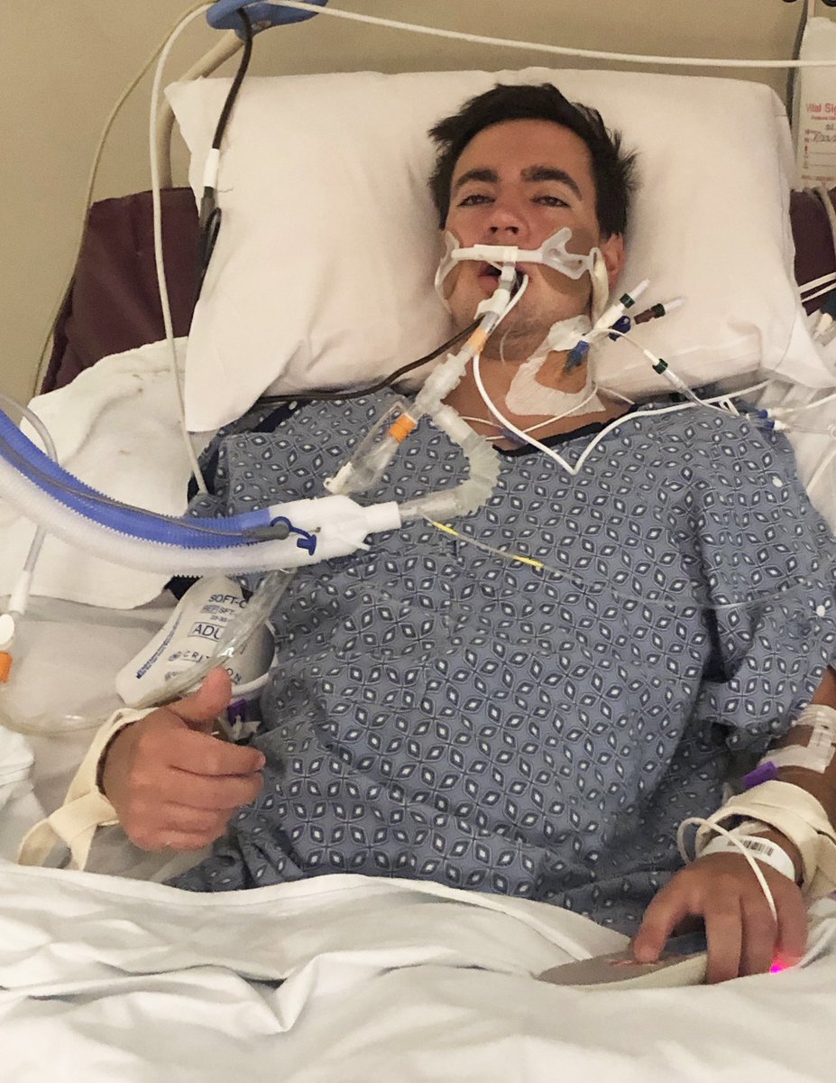 bobthomas_fsu's tweet photo. I’m going to let ⁦@blainethomas8⁩ provide his own update with these two photos taken Saturday night in Duke ICU. More surgery today but he is ready. Our family thanks you all for the outpouring of love and support! https://t.co/yc7eVxy2ii