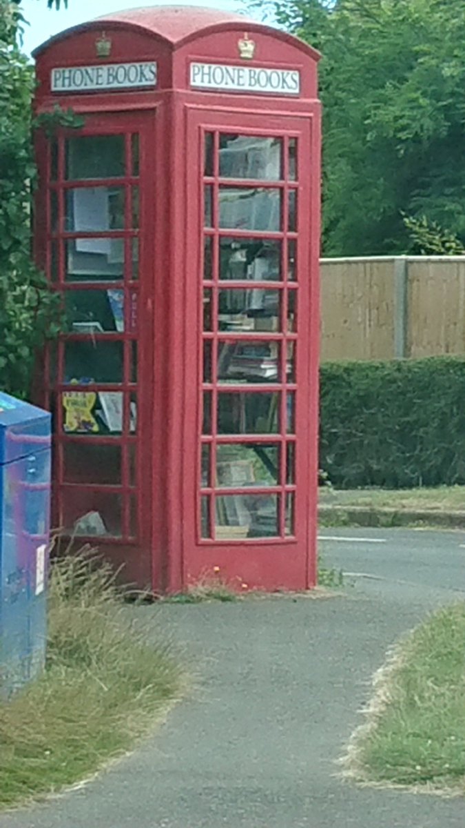 RobertWhanslaw's tweet photo. I love it when I see phone boxes like this. They were great in their day and great now put to the perfect use.
#PhoneBooks
#writerscommunity #WritersCafe #libraries https://t.co/Ged7BLOamm