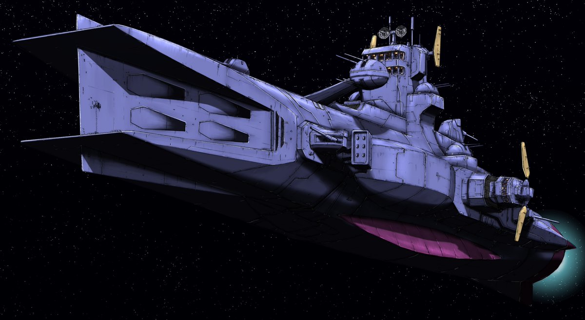 さらみすページ THE ORIGIN版 連邦軍サラミス級宇宙巡洋艦を描きました～