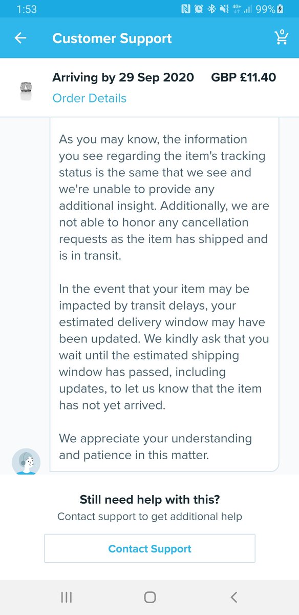 davidhayler89's tweet photo. @Hermesparcels @WishShopping great customer support hermes claim they cant deliver it as its too big but will try again in 48hours but instead of trying to redeliver they send it back and wish just don't care..... its a ring how can it be too big why do people use hermes just bad https://t.co/XAteQEMcoU