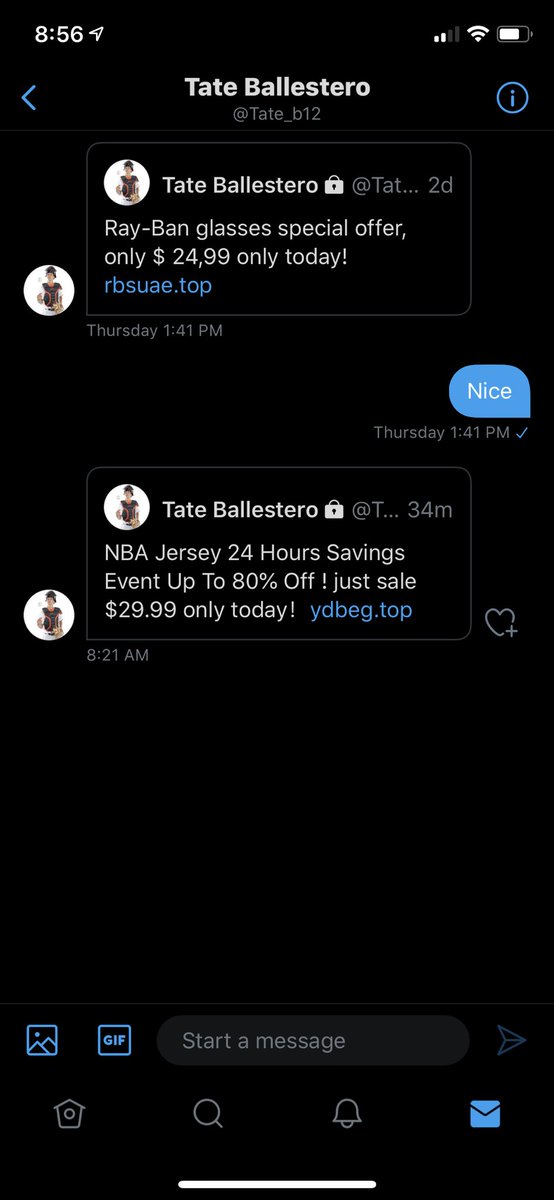 Yaygo23's tweet photo. If you guys are looking for some fire deals on ray bans and NBA jerseys make sure to reach out to @Tate_b12 he’s the #pluggg https://t.co/tOvkssSqbL