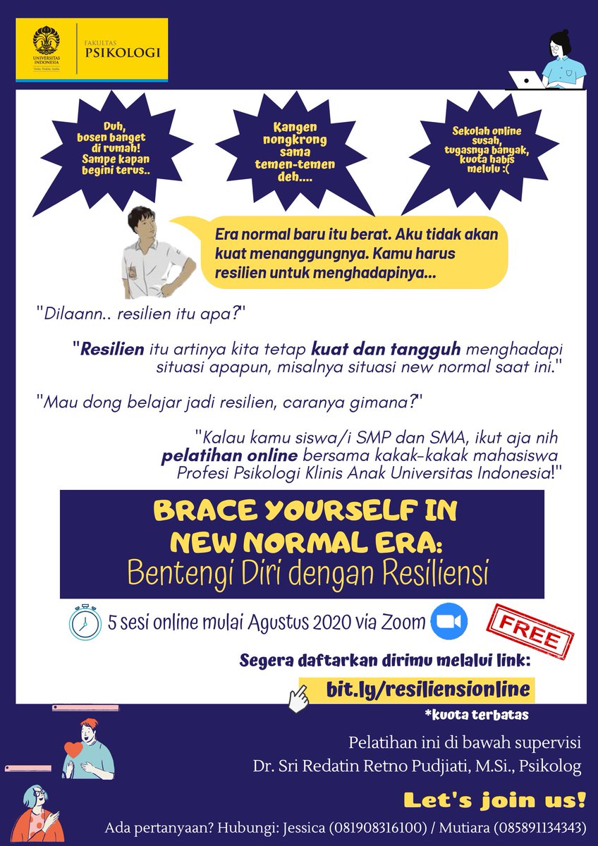 khadijah_ar's tweet photo. Saya, Khadijah, Mahasiswi Psikologi Profesi UI, meminta bantuan teman-teman untuk menyebarkan pelatihan sesi ke-2 yang akan kami (saya dan 3 teman lain) pandu. Terima kasih 🙏🙏🙏 https://t.co/kXjY97YZpv