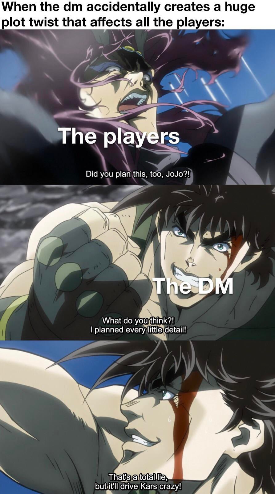 Making a DND meme out of every JoJo's Bizarre Adventure Episode (part 2) :  r/dndmemes