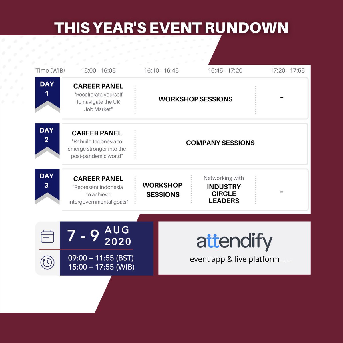 yipa_uk's tweet photo. Indonesia Career Evening (ICE) is only less than 2 weeks away! Register today so you don’t miss this one-stop career event for Indonesian students in the UK and Europe 😎
Register now at https://t.co/DFSodx1Rml (link on bio) ✅
#career #ICE2020 #YIPAUK #YIPA #ICE20 #students https://t.co/FPduLVPkp3