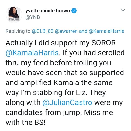 Another Kamala Harris connection.Yvette Nicole Brown & Harris are sorority sisters. https://twitter.com/AdosGrievances/status/1287253850509004805?s=20