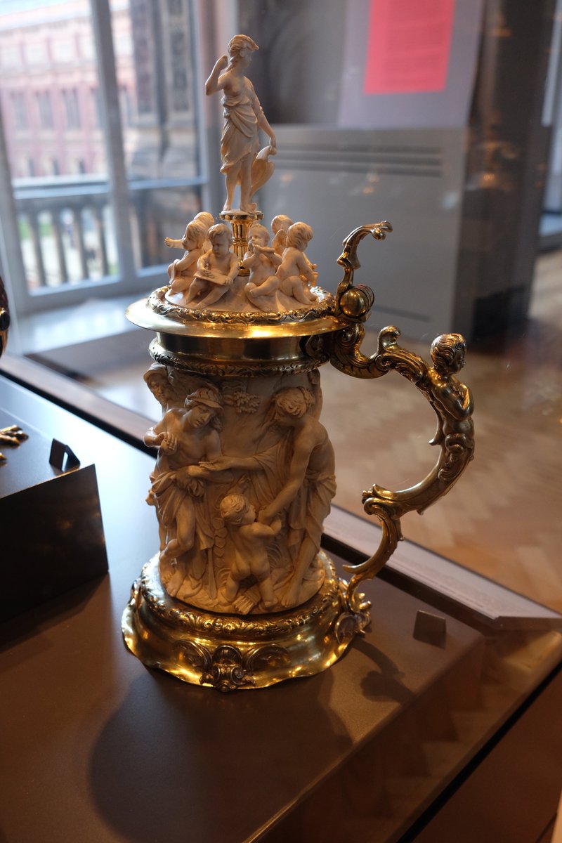 The Judgement of ParisTankard, with mounts by Philipp Jacob Drentwett (I or III), carving possibly circle of David Heschler.  @V_and_A  #sculpture  #art  #mythology  #classics