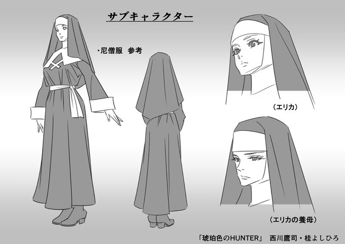 おまけ的にサブキャラクターの原案もー
サブに関しては本当にイメージ出しのみで、カラーなどはお任せしました。
監督と分担で作業していて、少年アスルや村の警備隊は西川監督のデザインでーす。
#琥珀色のハンター

(ゲーム)
https://t.co/huNE3jQwmY
(OVA)
https://t.co/BM7oiHoIpo 