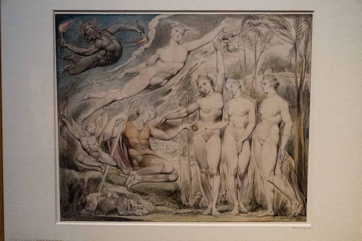 The Judgement of ParisWatercolour by William Blake, 1806-1817.  @britishmuseum  #paintings  #art  #mythology  #classics