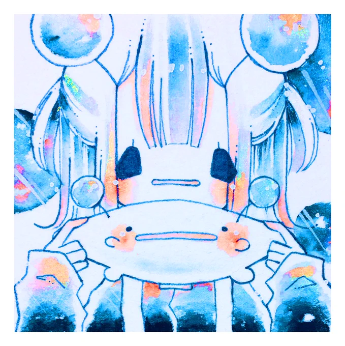 えらいこっちゃ
 #絵を彩度100にすると超派手 