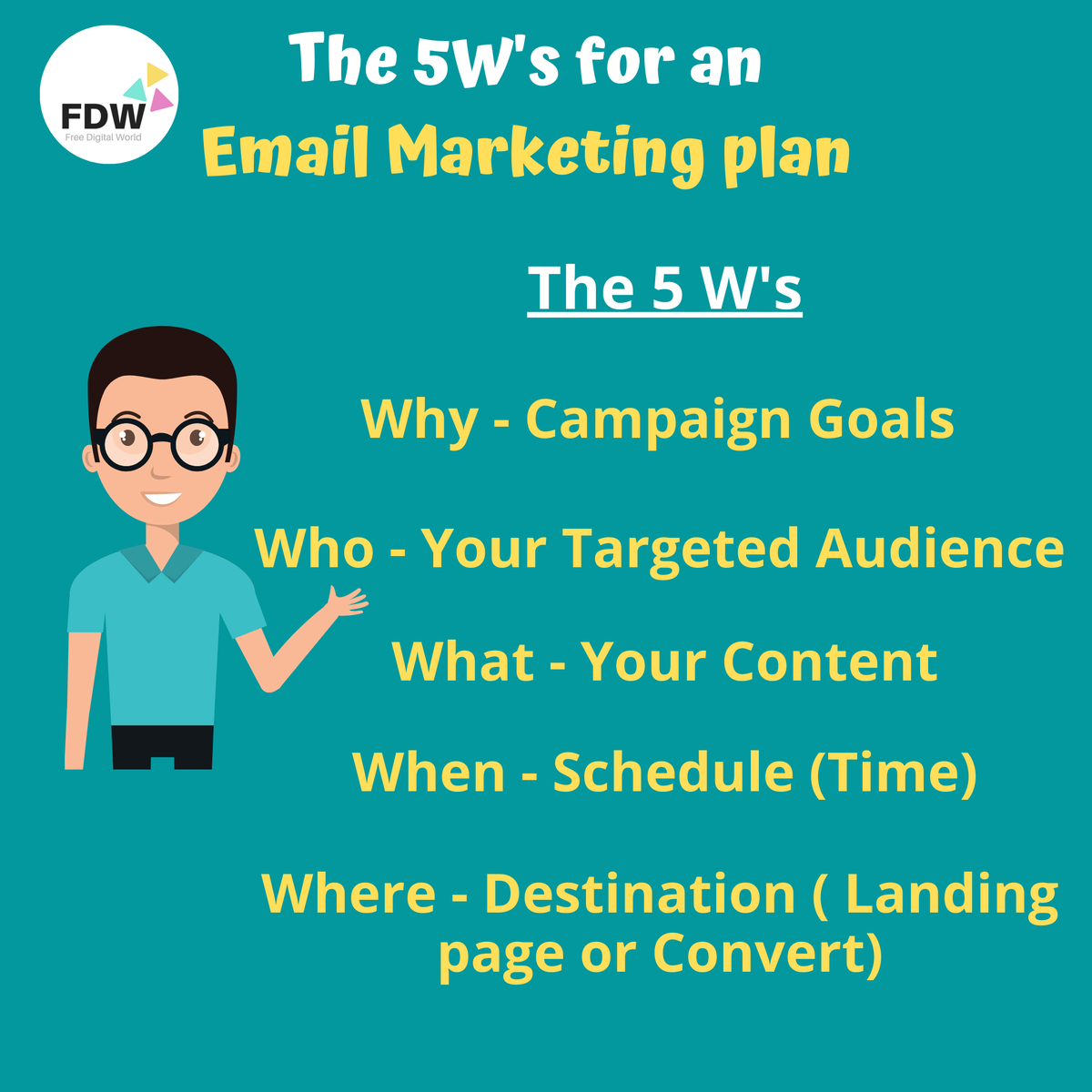 MMastersdigi's tweet photo. The 5 W's for an Email Marketing

#digitalmarketer #digitalmarketing #emailmarketing #marketing https://t.co/2V3l3v7DZY