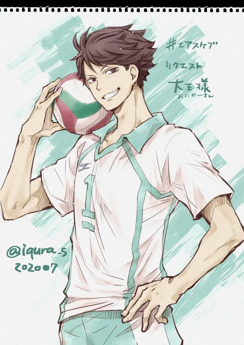 すっかり時期を逃してどのツリーにぶら下げたら良いのか迷走してますが、、#エアスケブ 3枚目描かせて頂きました～
「とりあえずこの色置いときゃこのキャラに見えるのでは?」感が強い…!ハイキューリクエスト他にもありましたが、最終話でこの人やべぇって思ったオイカーサン! 