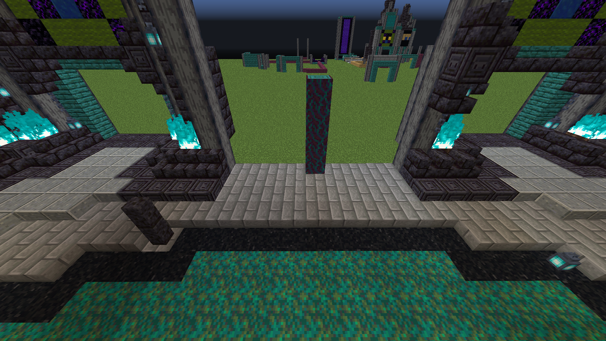 DaKatzTV's tweet photo. For those asking for the nether hub dimensions. These are the screenshots I referenced when building it. They should work for you :) #netherhub #minecraft #netherupdate #minecraftsmp https://t.co/8hd3hp50Tw