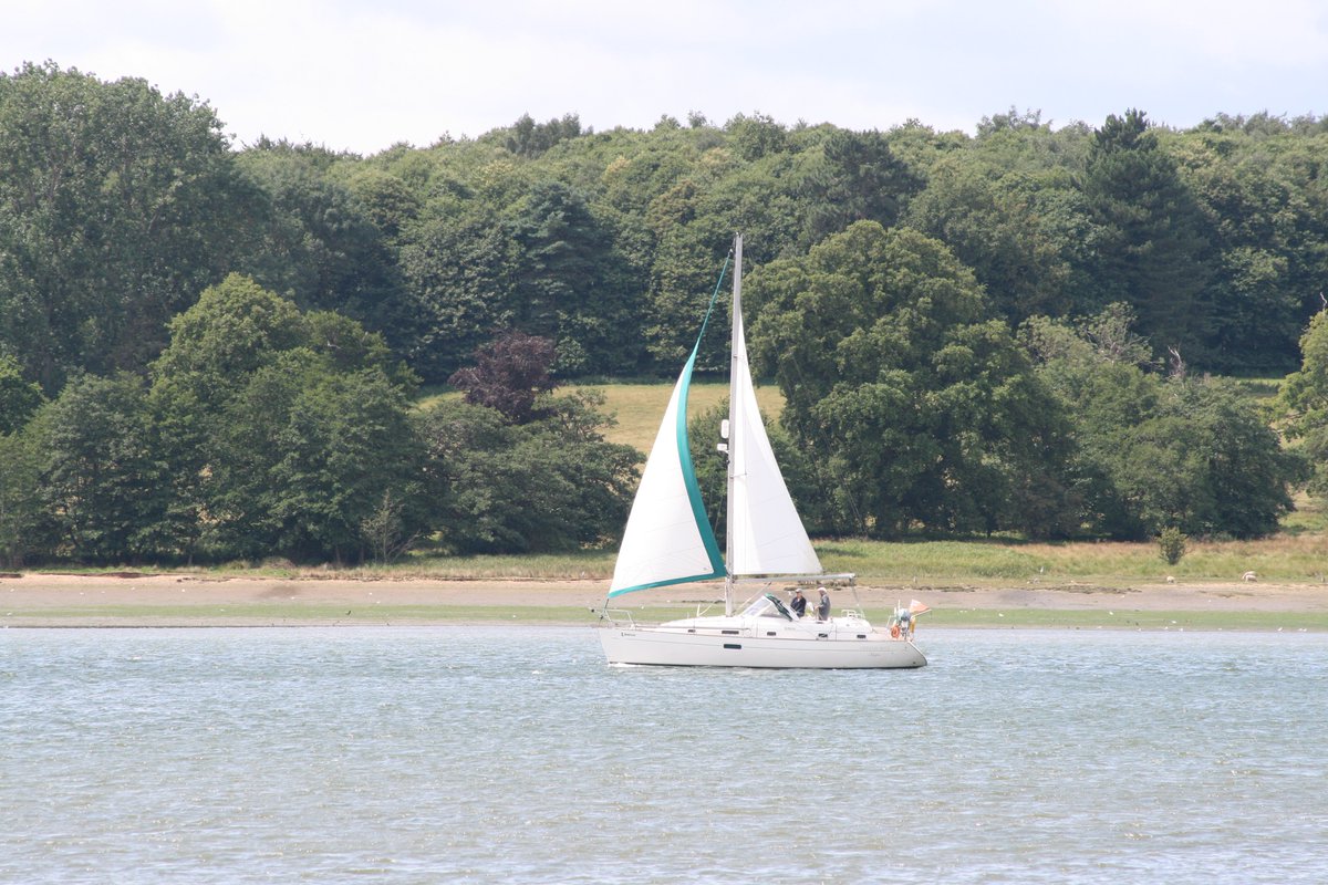 Geates's tweet photo. Two of the icons of the River Orwell seen from the Nacton Foreshore this morning. Perfect day @OrwellLady and Freston Tower. More pictures here: https://t.co/jKyi5HU8re? https://t.co/kAV0P0o4sP