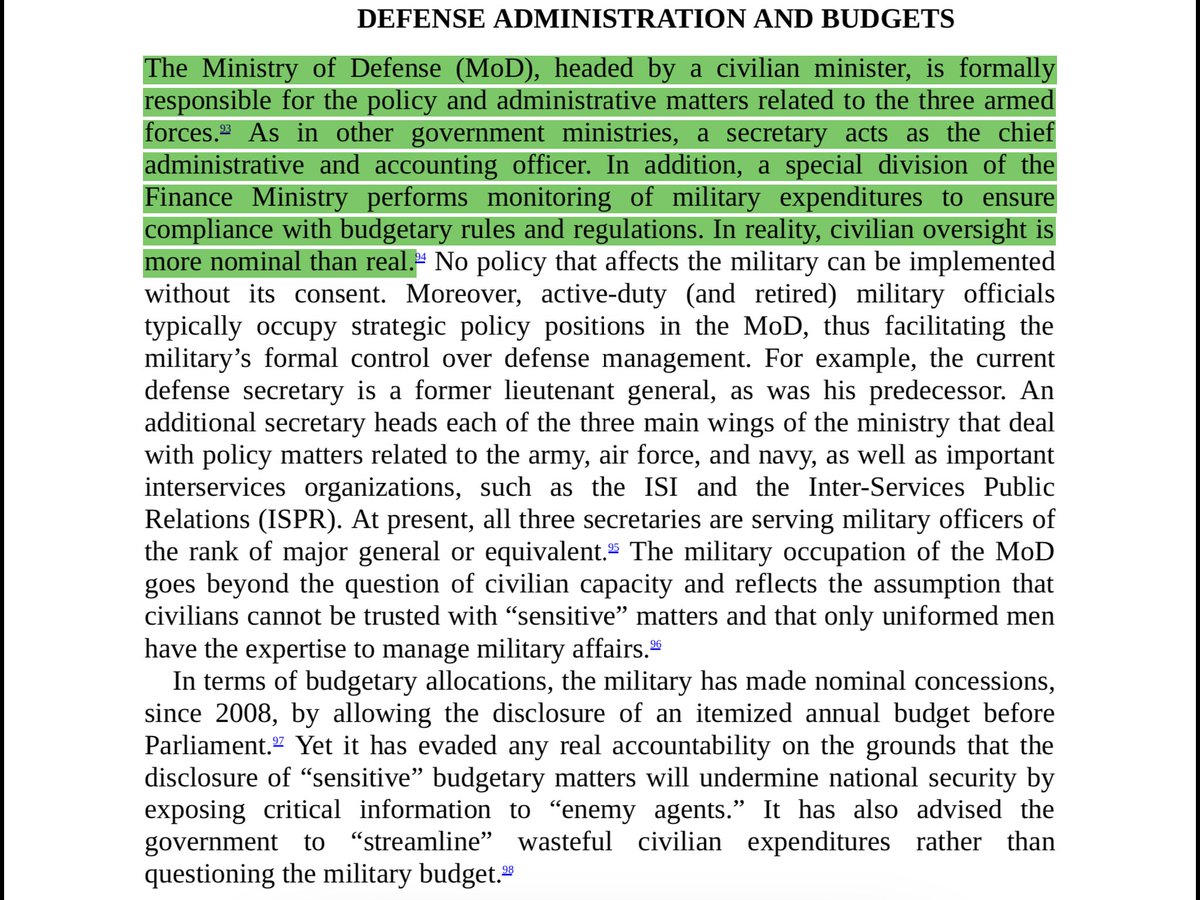 The Ministry of Defense (MoD), headed by a civilian minister, is formally responsible for the policy and administrative matters related to the three armed forces.93 As in other government ministries, a secretary acts as the chief administrative and accounting officer.