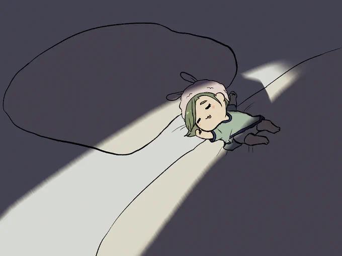 ほらぁ～!!審神者が早く寝ないからぽて江にお布団取られちゃってるじゃない～!!!! 