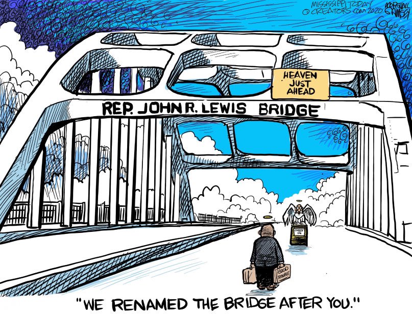 JohnLewisBridge's tweet photo. “Your work is done...”

Rest In Peace #goodtrouble https://t.co/WAt40fTBRg