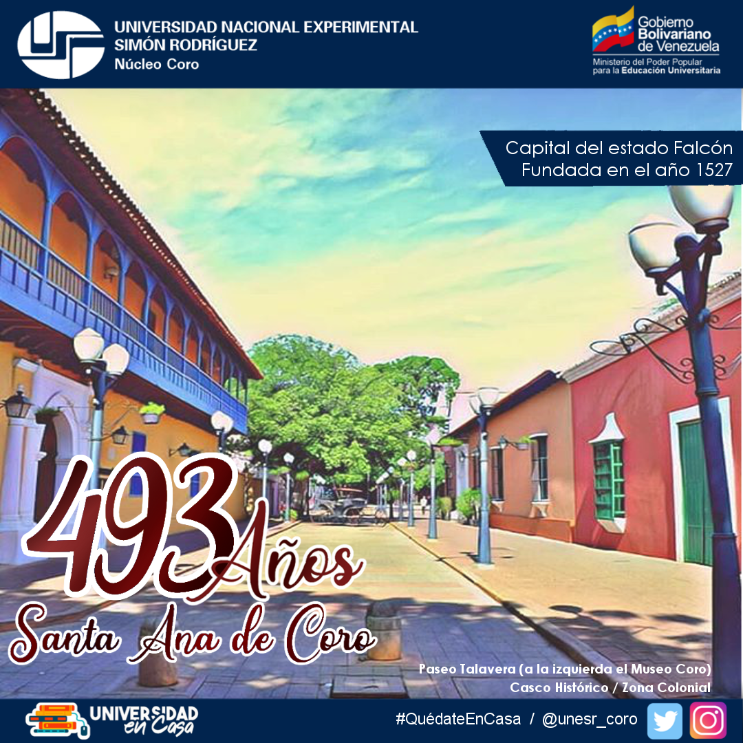 unesr_coro's tweet photo. Somos  parte de tu historia #493años #SantaAnaDeCoro 🌵☀️#YoSoyCoro ❤️🎉
.
.
.

@NicolasMaduro
@CesarTrompizVEN
@MPPEUVEN
@renriqueramos
@unesroficial 
@GobVictorClark  
@Pito_Acosta 
@nuevodiaenlinea https://t.co/xK6UFbZ66m