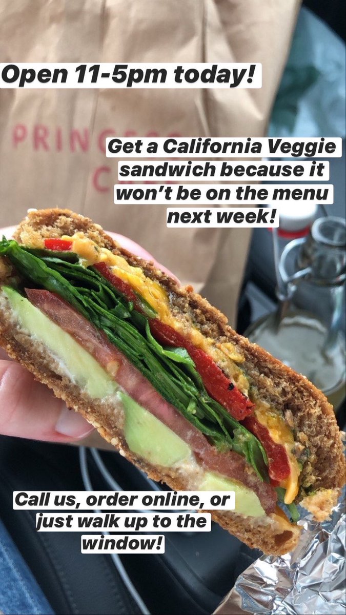 Open 11-5 today! Call us, place an order for pickup on our website, or just walk up to the window and hang out on our patio!