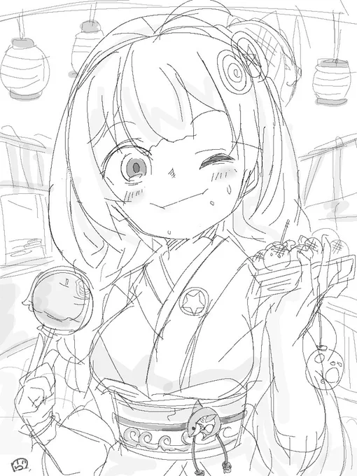 ラクガキ。

お祭りあかりちゃん。
#紲星あかり 