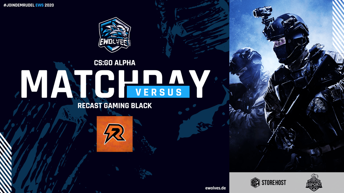 eWolvesDE's tweet photo. Auch unser #CSGO #Alphateam hat heute seinen letzten Spieltag der #99Liga #Div4. Sie müssen gegen @gaming_recast Black ran.
Viel Erfolg Jungs🐺🔥
#eWolves #ews #recastgaming #JoinDemRudel https://t.co/GSHNkIn1zO