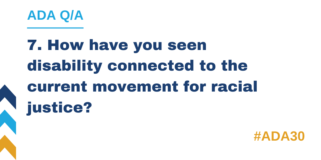 HarkinAtDrake's tweet photo. Join the conversation: The disability community knows a person’s civil rights cannot be dependent on one aspect of their identity. How have you seen disability connected to the current movement for racial justice? #ADA30 #AsImportantAsEver https://t.co/ObSa5EUo9b
