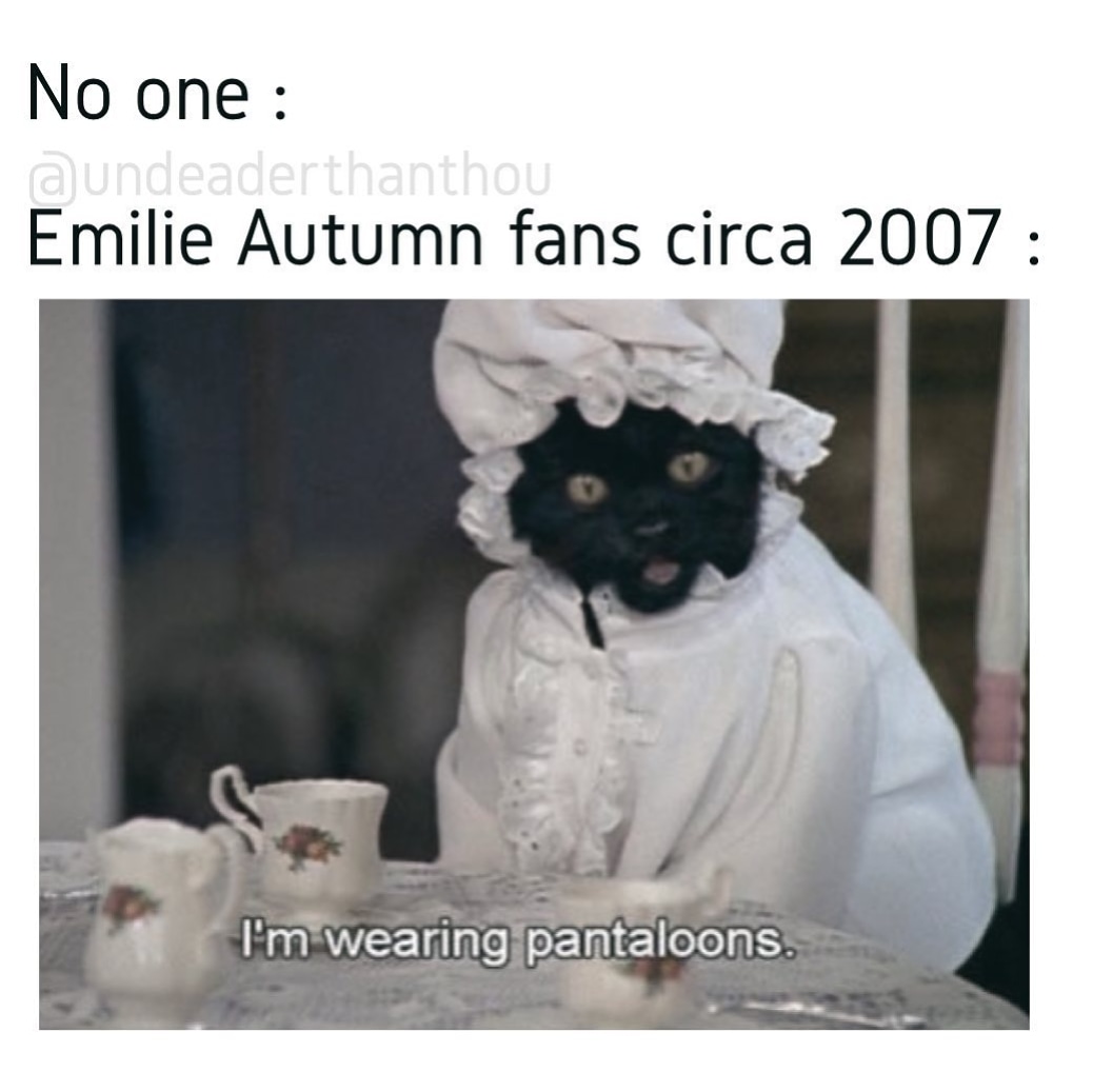 Vampirefreaks Com Listen Don T Knock Pantaloons Or Bloomers They Are Dope Meme By Undeaderthanthou Vampirefreaks Gothgirl Alternative Goth Gothic Gothfashion Alternativegirl Emilieautumn Alternativemusic Alternativemodel