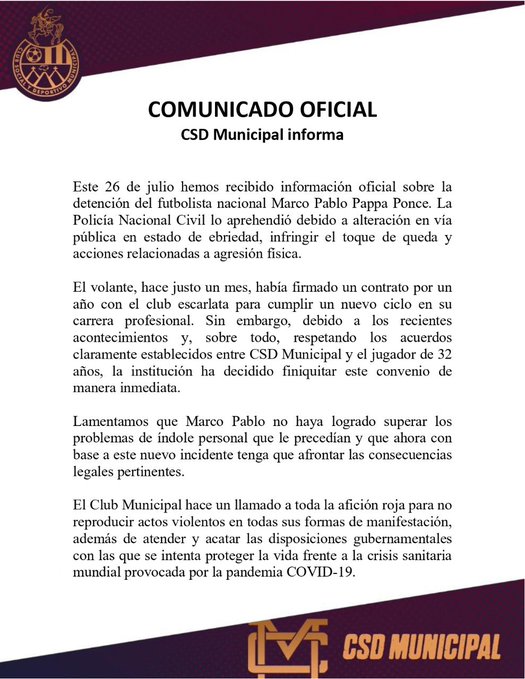 Como ser humano lamento mucho lo que pasa con Marco Pablo Pappa.  Dios quiera que encuentre sanidad para por fin ser libre.