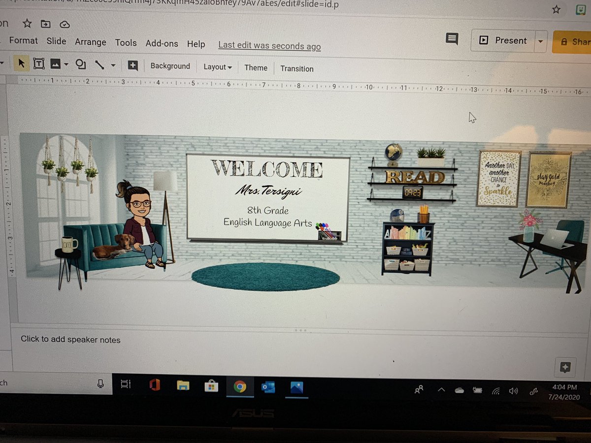 Just because I can’t decorate my real classroom doesn’t mean I can’t decorate my virtual classroom, right?