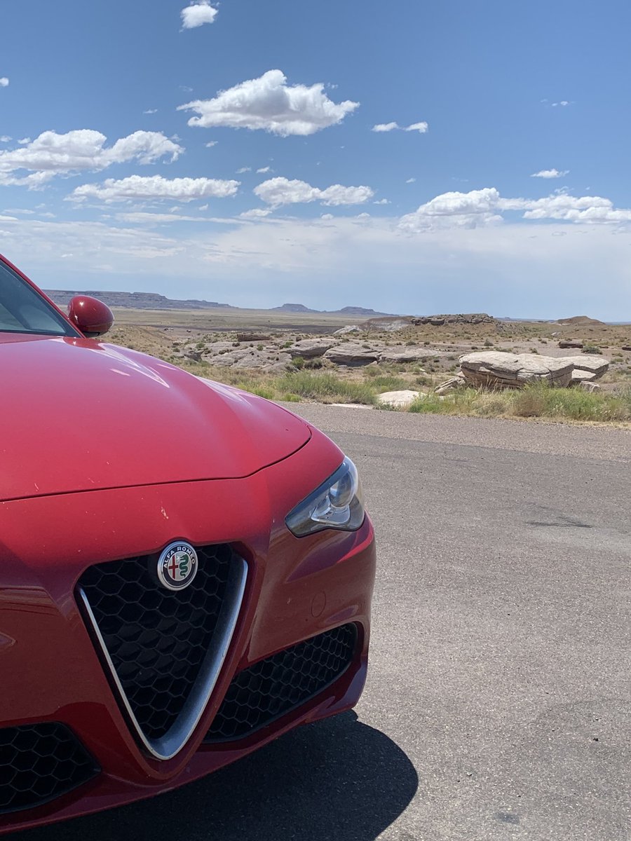 nickdebiaso's tweet photo. ⁦@AlfaRomeoUSA⁩ - Touring the Arizona desert southwest at ⁦@PetrifiedNPS⁩. Me and my Alfa ❤️ https://t.co/vtI34mWjPu