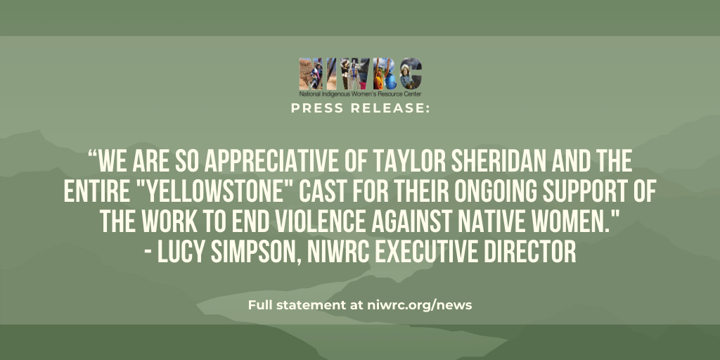 ::BREAKING:: National Indigenous Women’s Resource Center Highlighted on National TV Show “<a href="/Yellowstone/">Yellowstone</a>”  Episode 6, Season 3 This Sunday

Tune in on the Paramount Network tonight at 9/8c! #YellowstoneTV

Full press release: bit.ly/2OYsUjX