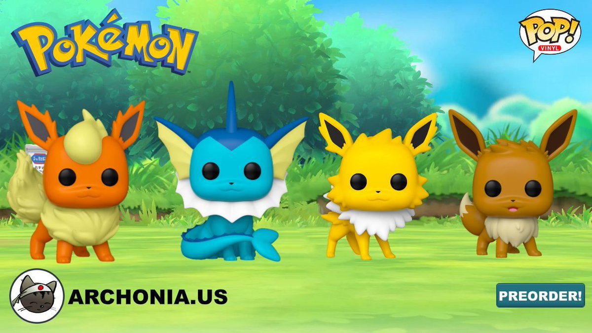 Archonia_US's tweet photo. We spotted some special Pokemon in the wild! Catch your favorite Eevee evolution or all of them before they run away!
https://t.co/oK9rrjL72T
#Funko #FunkoAnimation #FunkoGaming
#Eevee #Flareon #Vaporeon
#Jolteon #EeveePOP #FlareonPOP
#VaporeonPOP #JolteonPOP
#Pokemon https://t.co/38aVH2TAKN