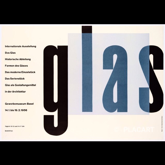 GalleryPLACART's tweet photo. New in, available in the gallery: Original #VintagePoster by #EmilRuder, 1955, promoting "Glass – International Exhibition" in Basel 1956 (it was on show a few months earlier in Winterthur as well) – hardly ever seen, 64x90 cm, A condition, linocut #originalposter #graphicdesign https://t.co/jnFO6lcVuz