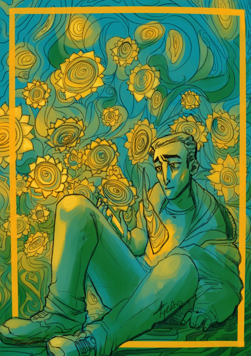 pennylessclown's tweet photo. very happy to announce that @seasons_au has officially begun!!! @Horrorable2u commissioned me to make these two pieces for the au and i'm very excited to see what it all means🌻👁️🌻 https://t.co/6ZwtgFSxRa