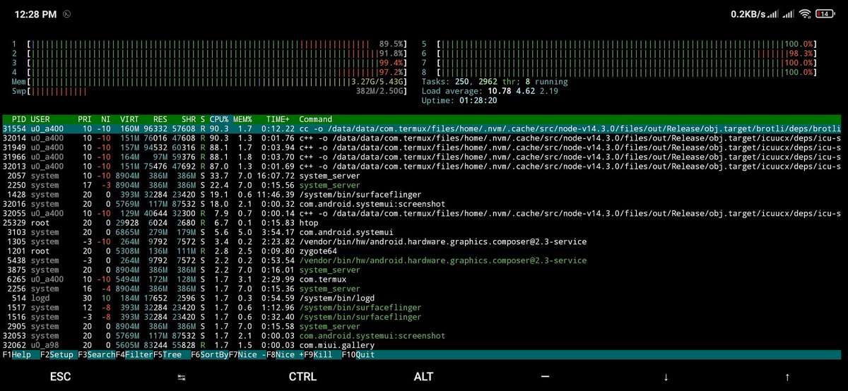 HerberthObregon's tweet photo. Ya llevaba años sin #rootear mi teléfono 💻 y ahora con más conocimiento realmente tengo una mi pc en mi teléfono 🤩 que en caso de emergencia necesito programar en él 💯 (instalando @nodejs) https://t.co/FShT2ZRmau
