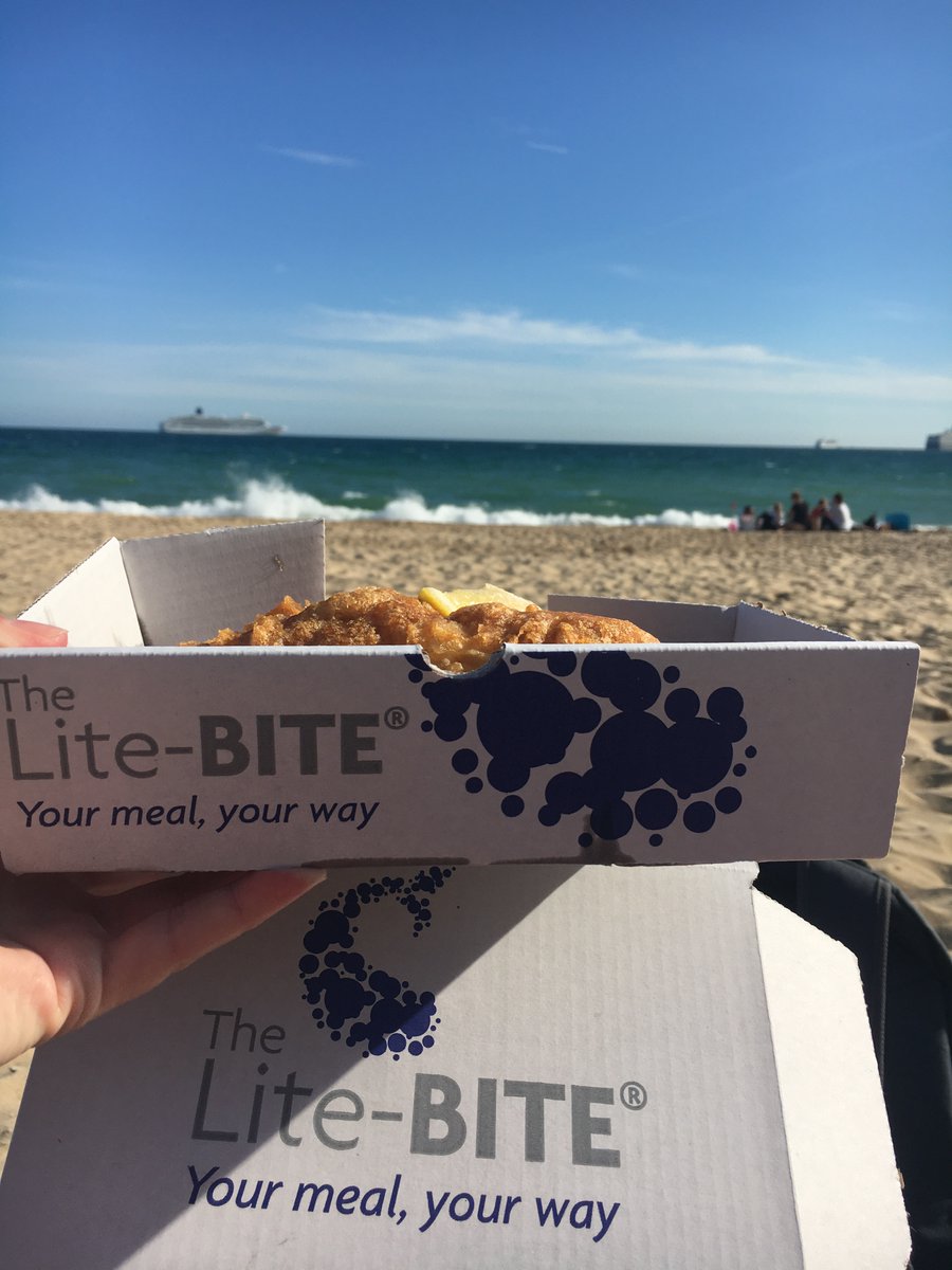 Fish and chips on the beach at Southbourne. #SummerNights #eveningonthebeach #fishandchipsonthebeach #visitdorset #dorsetbeaches #southbournebeach