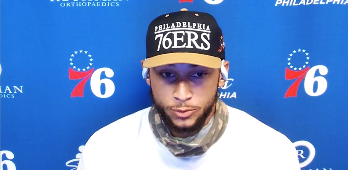a retro Sixers hat sighting during Ben 