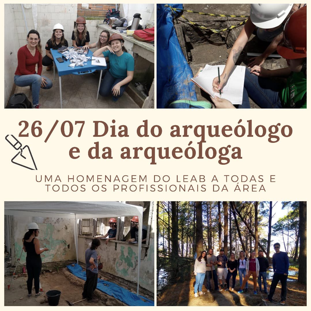 leab_furg's tweet photo. 26/07 - Archaeologists Day

A tribute from LEAB to all professionals of archaeology. 

.

26/07 - Día del Arqueólogo y de la Arqueóloga

Un homenaje de LEAB a cada uno de los profesionales del área. https://t.co/rEta5gpRlQ