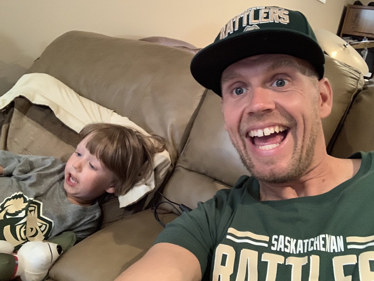 Rattlers up by 11! Wish we were <a href="/SaskTelCtr/">SaskTel Centre</a> but fun to see the team I worked with all last year #letsgorattlers #FearTheFang