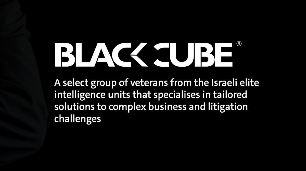 Weinstein Hired Black Cube, A Private Intelligence Agency Based In London, Tel Aviv, And Madrid.Black Cube Was Founded In 2010 By Former Israeli Intelligence Officers Dan Zorella And Avi Yanus. Employees Are Former Members Of Israeli Intelligence Units. https://www.blackcube.com 