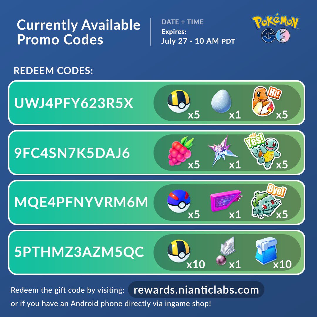 Pokémon GO promo codes (November 2023)