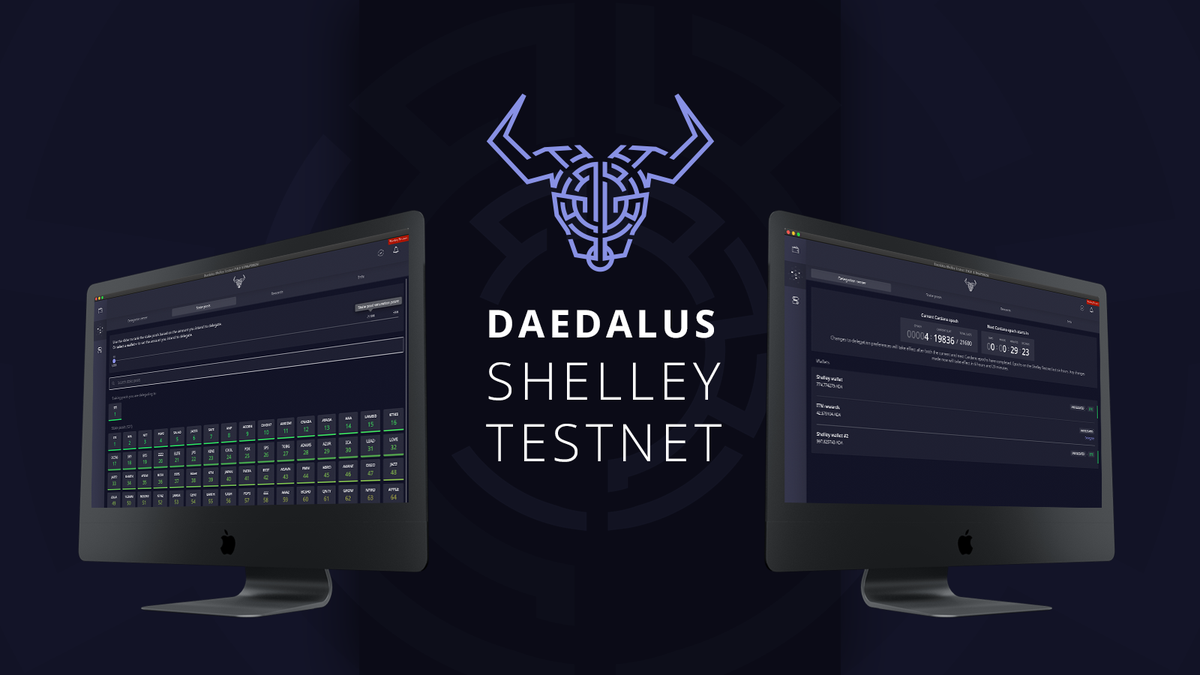IOGroup's tweet photo. OUT NOW: A brand new Daedalus for you to try and test! Daedalus 1.6.0-STN5 is for the very latest iteration of the #Shelley testnet, created to offer you a taster of the Shelley experience, right before an exciting #SummerofShelley kicks off on mainnet 1/7 https://t.co/NwVL2bG0JL