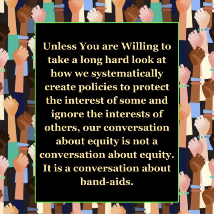 Are we ready to discuss equity? Or are we still talking about Band-aids? #taju #equity #learning #leadership <a href="/TajuLearning/">Alexandra Guilamo</a>