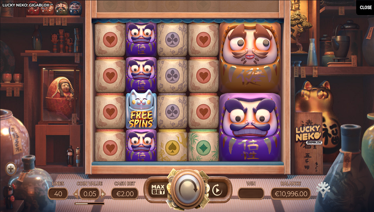 Yggdrasil Channels Buddhism with Lucky Neko Gigablox™ Slot #games #casino #video_games